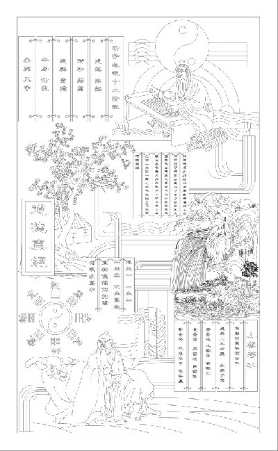 人文歷史浮雕雕塑原創手繪設計稿