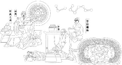 中醫(yī)文化浮雕雕塑原創(chuàng)手繪設計稿